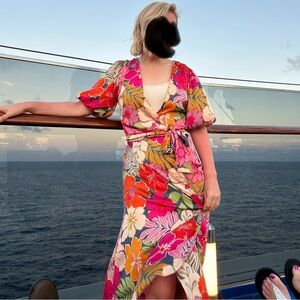 Boutique floral wrap dress